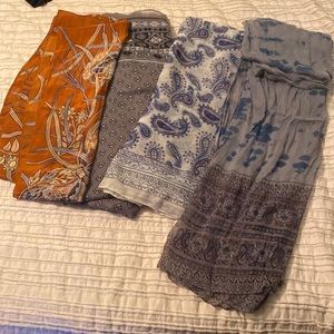 4 assorted scarves